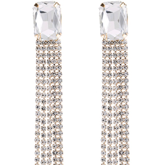 Rectangle Fringe Earrings - Picture 1 of 2